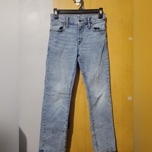 Old Navy Distreased Jeans, light wash, Straight, Boys Size 10